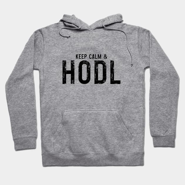 Hodl Design - Black Text. Hoodie by Hotshots